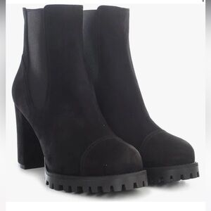 Stuart weitzman black suede booties 10.5 new